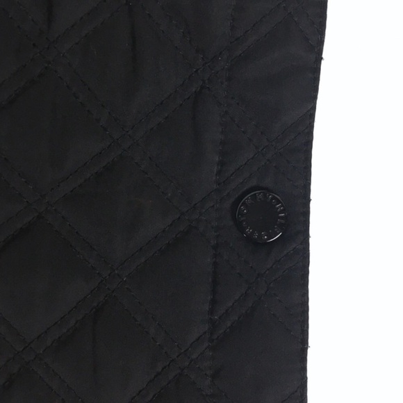 TOMMY HILFIGER Quilted Jacket Coat Puffy Minimalist Solid Black Size Medium - Picture 6 of 9